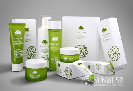 柏束天然有機護(hù)膚品瓶型外包裝設(shè)計案例